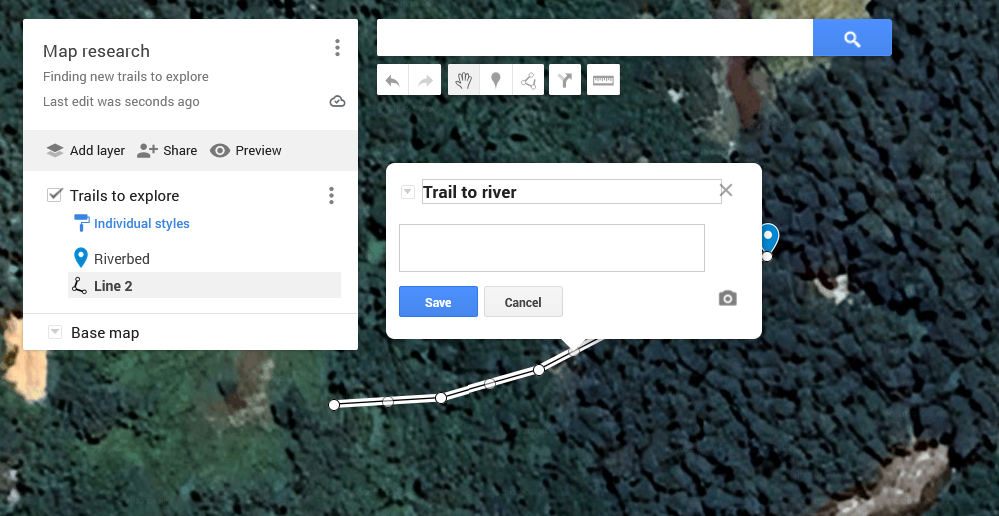 Rename track on MyMaps