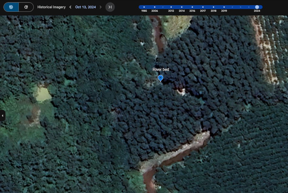 Satellite image on Google Earth
