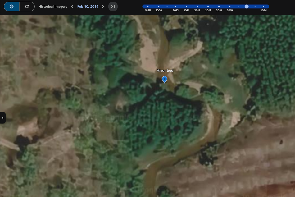 Satellite image on Google Earth