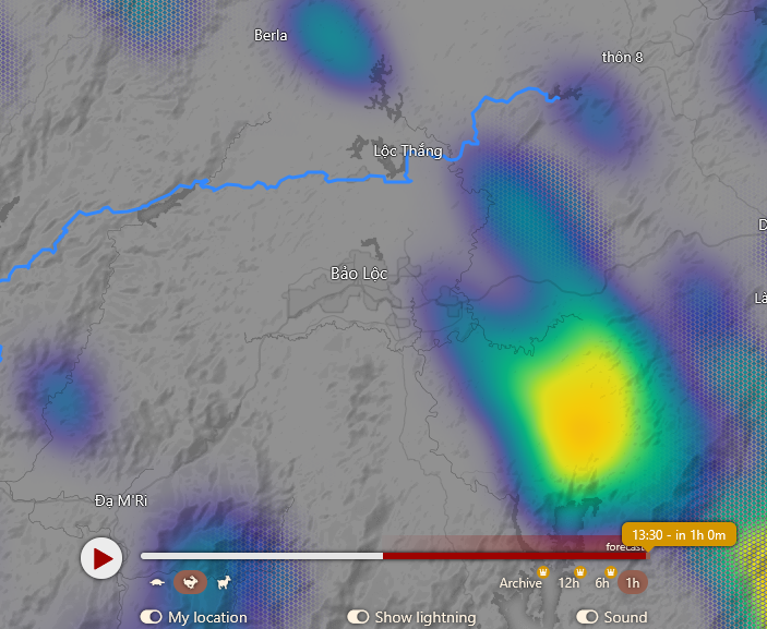 view live weather data along gpx track