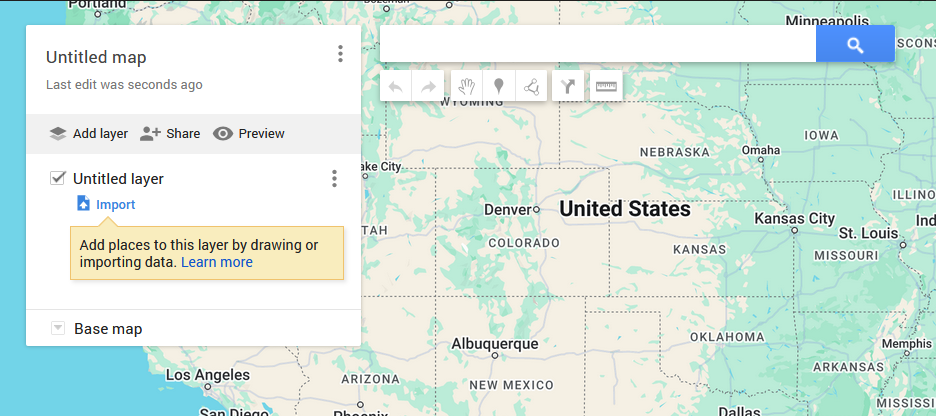 Untitled map on Google MyMaps