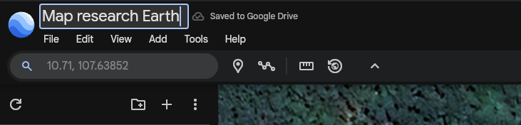 Rename project on Google Earth