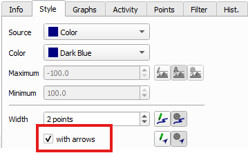 visualize track directions with arrows on qmapshack