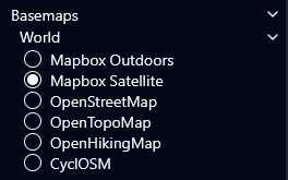 gpx.studio offers satellite images in its map selection