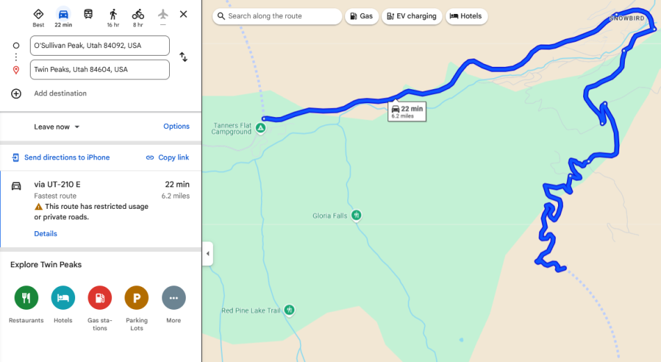 convert google maps direction into gps track