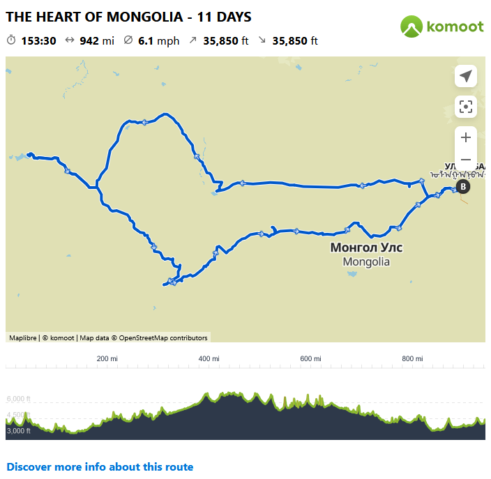 trails in mongolia from cheketours shared on komoot