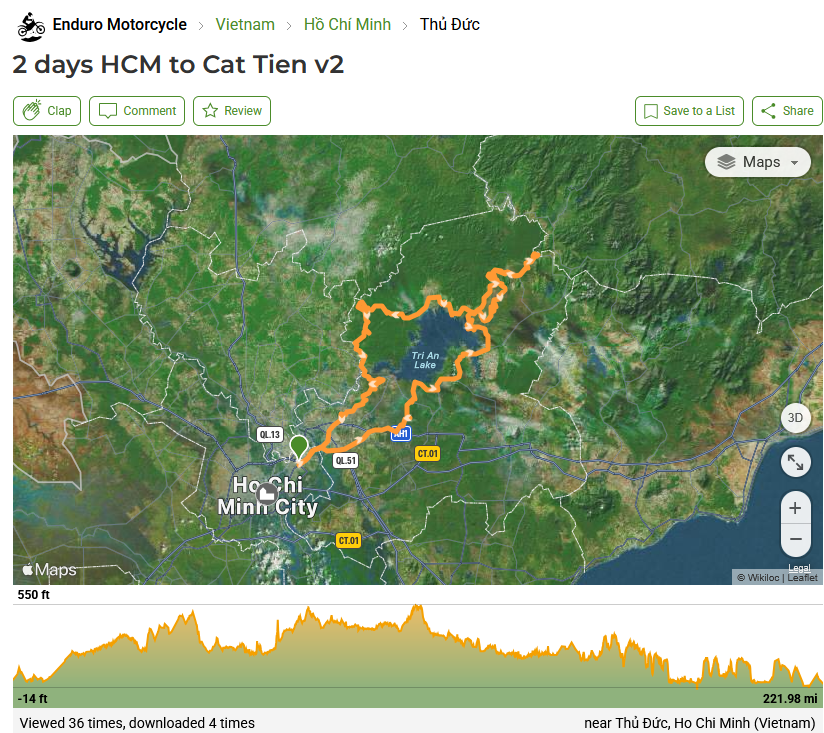 wikiloc has extensive trails for outdoor use including motorcycling
