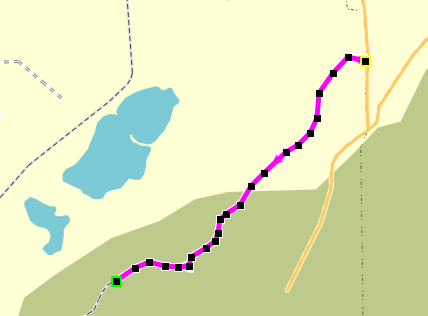 draw a track line in qmapshack