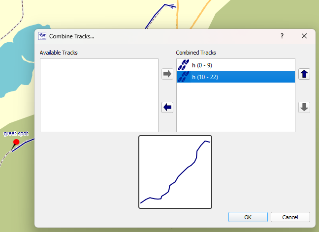 merge tracks in qmapshack